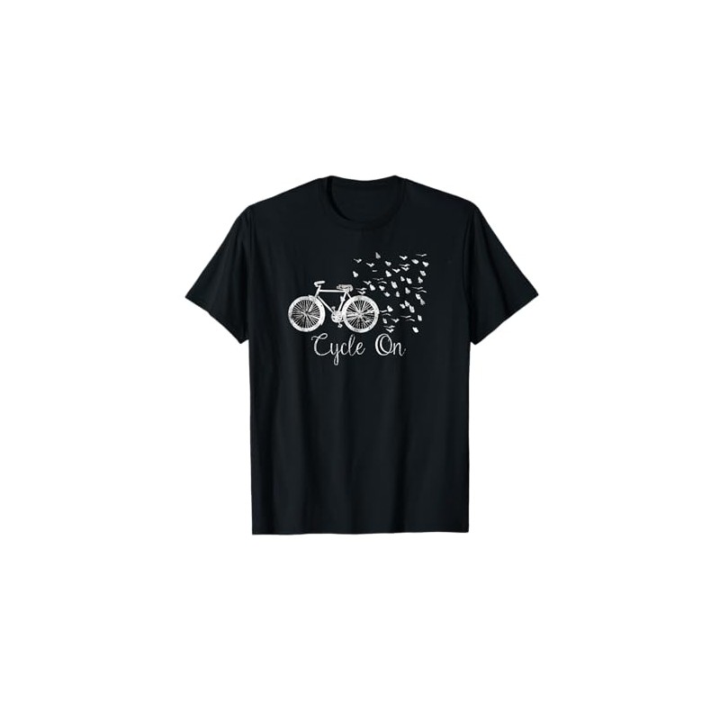 Cute Bicycle & Butterfly - Cycle On Cycling Gift T-Shirt