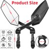 2 Pack Bike Mirrors,eBike Handlebar Mirror,360° Adjustable and Rotatable Safety