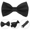 Yolev Black Bow Tie Men's Classic Adjustable Pre-Tied Bow Tie