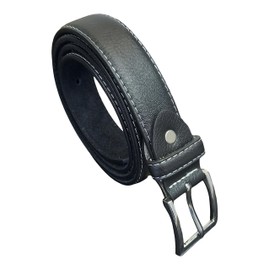 Men's Trouser Belt, Stylish Leather Lined Belts in 3 Colours, 28mm Wide (Black, M)