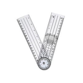 Clear Plastic Goniometer Angle Measuring Tool Protractor Finder Quick 360 Degree 7'' Arms Folding Ruler Office Measuring Drawing Woodworking Designers Architects Students Work