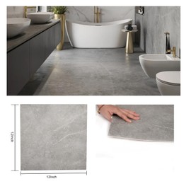 EC Flooring 20 Pieces Peel and Stick Flooring, 12" x 12", Realistic Marble Design, Easy DIY Installation, Waterproof and Durable, Perfect for Kitchen, Living Room, Bedroom, Bathroom Decoration