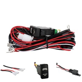 Generic Wiring Harness Kit ON-OFF Push Switch Relay LED Work Fog Light Pods Bar Car Boat