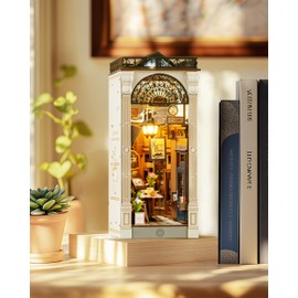 Rolife Rolife DIY Book Nook Kits for Adults, Miniature Dollhouse Booknook Kit, 3D Wooden Puzzle Creative Decorative Bookends Bookshelf Diorama Insert Crafts Hobbies Gifts (Arcade Dating)