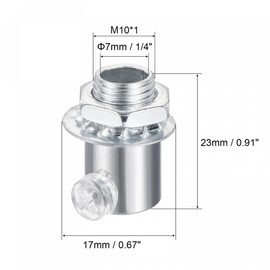 sourcing map Metal Cable Glands Cord Grips Screw Lock for Wiring Hanging Ceiling Pendant Lamp, Chrome Pack of 4