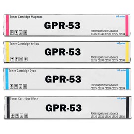 GPR53 GPR-53 Toner Cartridges Compatible for Canon ImageRunner Advance C3325i C3330i C3520i C3525i C3530i Printer.GPR53 Black Cyan Yellow Magenta
