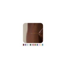 Birthstone Gold Bracelets for Women Dainty 14K Gold Plated Bracelet Stack Stackable Blue Green May Emerald Friendship Bracelets Jewelry Gifts for Mom Best Friend (9.SEPTEMBER Sapphire)