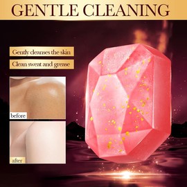 Rose Gold Diamond Soap with Rose Extract gently cleanses and moisturizes skin