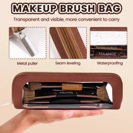 Maange Brochas De Maquillaje Profesional Set 13pzs, Kit De Brochas Para Maquillaje Alta calidad Con Bolsa De Cosméticos, Juego De Brochas Para...     