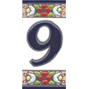 House Numbers, Ceramic Numbers & Letters Tiles, Floral Cherry Design,