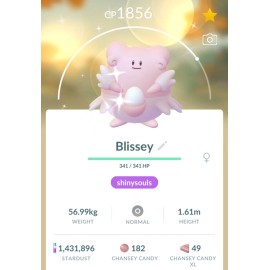Pokémon Go Shiny Blissey Community Day Move! Reg Or 30 Days! *See Description*