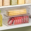 iDesign Plastic Stackable Hinged-Lid Storage Box for Kitchen, Bathroom, or