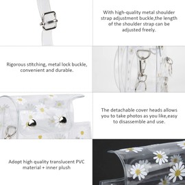 Transparent PVC Case for Instax Mini 11/9/8, Small Portable Shoulder Bag Protective Camera Pouch Cover