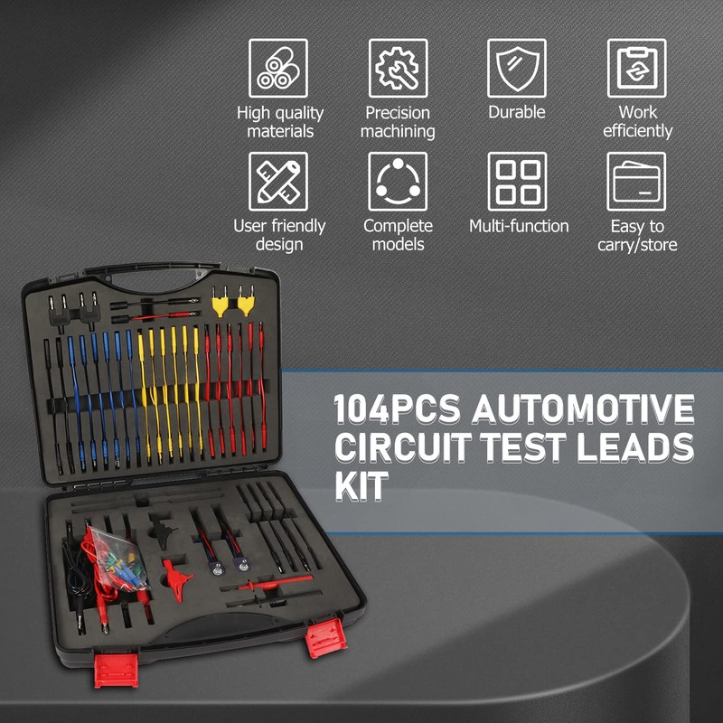 Autory 104PCS Automotive Circuit Test Leads Kit, Multimeter Terminal Test