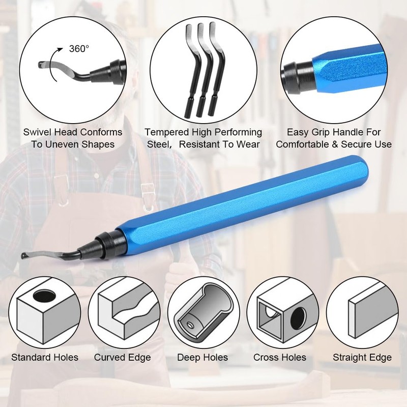 Deburring Tool flintronic Deburring Tool Universal, Metal Handle Hand Deburring