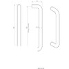 2 Pack | D-Shape Cabinet Pull Handle -138 x 10mm