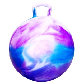 INPODAK Space Hopper for Kids Age 8 to 12, 20 Inches Hopping Ball, Jumping Ball with Handle, Hop Ball Toy for 6 Years Old Child Boys Girls Indoor Outdoor Garden Yard Game