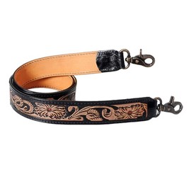 American Darling Hand Tooled Genuine Leather Crossbody Handle Strap for Bags | Phone Crossbody Strap | Crossbody Keychain Strap for Wallet Purse Clutch Cellphone Key Chain Holder | Shoulder Bag Strap