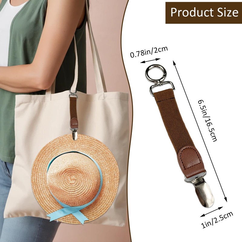Sicheii Hat Clip Travel Hat Bag Clip Elastic Hat Holder