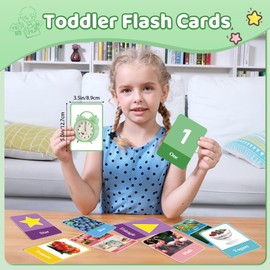 100 Flash Cards for Toddlers 1-3,Flashcards Toddler Flash Cards Double Side with ABC Alphabet Number Color Shape Animal Educational Toys for Preschool Kindergarten Kid Baby Learning Cards Activities