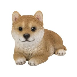 Oubia Relaxing Shiba Inu 4.5 x 2.6 x 2.8 inches (11.5 x 6.5 x 7 cm) Doll Figurine Figurine Animal Garden Decoration Dog Dog H21413