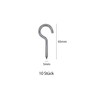 WEAXIO Pack of 10 Screw Hooks, 304 Stainless Steel M5
