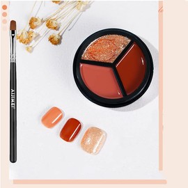 AIJIMEI 3in1 Solid Glitter Nail Gel Polish Gold Shimmer Glitter Nail Glitter Nail Polish Gel Cream solid gel polish Solid Cream Gel Nail Polish Nail Painting Gel Soak Off Gel Nail Art DIY Manicure