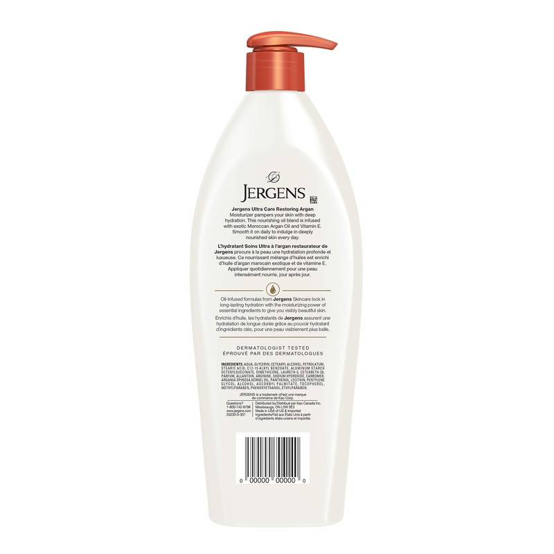 Jergens Ultra Care Restoring Argan Oil-Infused Moisturizer & Body Lotion