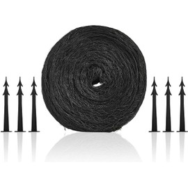 Larger Water Garden Koi Fish Pond Heron Defense Kit, Includes Heron Decoy and Pond Cover Netting, Protects Koi Fish from Blue Heron Birds, Cats & Predators – Reusable & Stakes Included