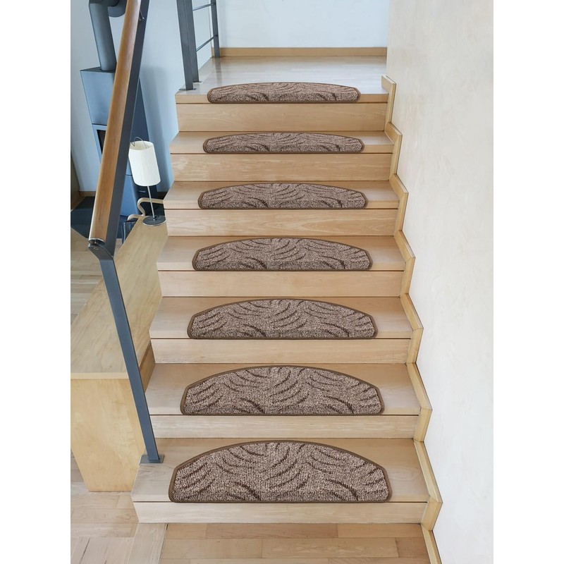Kettelservice-Metzker Prerow Half Round Stair Mats Brown