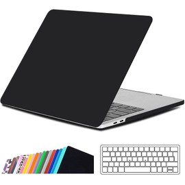 iNeseon MacBook Air Pro 11, 12, 13, 15 Case (TM), Ultra Slim, Plastic, Hard Case, Black