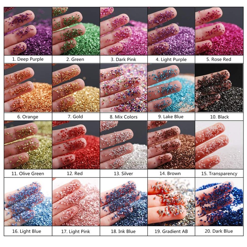 Crushed Glass Irregular Metallic Chips Sprinkles Chunky Glitter Transparency AB