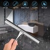 Ibergrif M34101 No Drilling Shower Squeegee with Hook, Bathroom Scraper