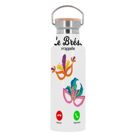 Stainless Steel Thermos Flask - Brazil Calls Me Carnival Rio Culture Voyage - 500 ml (17 oz)