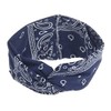 DINPREY Assorted Paisley Print Wide Bandana Knot Headbands Criss Cross