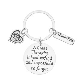 Infinity Collection Occupational Therapy Keychain - Occupational Therapy Jewelry for Occupational Therapists, A Great Therapist is Hard to Find but Impossible to Forget