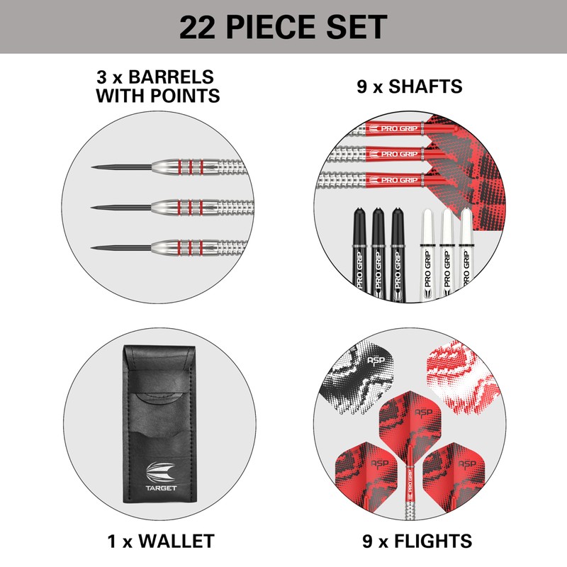 Target Darts Nathan Aspinall 24G 80% Tungsten Steel Tip Darts