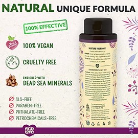 100% Vegan Shower Gel Body Wash by ecoLove | 17.6 oz. | Organic blueberry, grape & lavender For dry skin