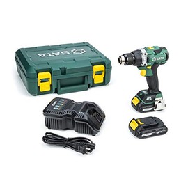 SATA 18-Volt 1/2-Inch Drive Brushless Drill Driver Lithium-Ion Kit, 2 AMP Hour Batteries Included - ST51011U