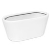 Polnix Keramik Blumentopf Piano Weiss Pflanzkasten Blumenschale Schale oval Länge