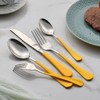 Onlycooker 20-Piece Yellow Silverware Set 18/0 Stainless Steel Flatware Yellow