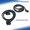 Black Door Trim Molding Left and Right Kit Rubber Sealing