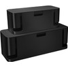 Cable Management Box Black, 2Pack Cord Organizer Box