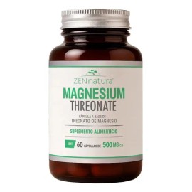 L-Treonato de Magnesio 500 mg  Magnesium L-Threonate Supplement, 60 Capsules                                                                          
