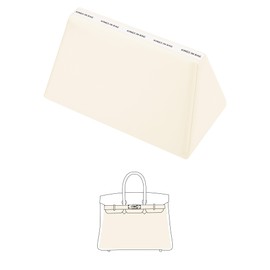 KINGS IN BAG Purse Pillow Inserts for Birkin 30 Bag, Purse Organizer Insert Pillow Compatible with Hermes Birkin Bag, Lightweight Memory Foam Pillows with Soft Satin (Craie, BK30)