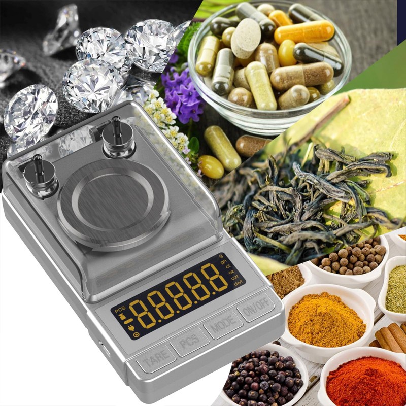 MAXUS MAXUS Milligram Scale 100g/0.001g Sliver, Mg Scale with 20g