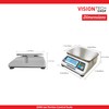 VisionTechShop DSW-100 Portion Scale with Single LCD Display, Stainless Steel