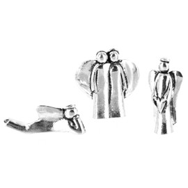 Basic Spirit Mini Pewter Angel Figurine 3 pc Set w/Velveteen Pouch