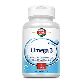 KAL 180/120 1000 Mg Omega 3 Fish, 60 Count