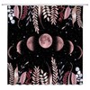 ZWSMZW Moon Phase Shower Curtain Moonlit Garden Boho Floral Starry